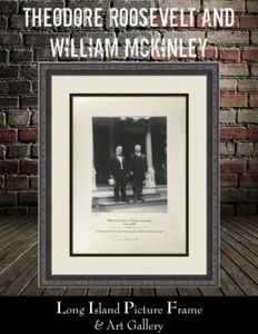 William McKinley and Theodore Roosevelt L/ED S/N Giclee on Paper Custom Framed - Picture 1 of 6