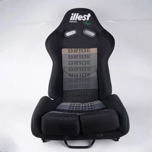 1X BRIDE Large Size Seats Low Max JDM Racing Seats+Slider Rail+FRP Backrest - Picture 1 of 7