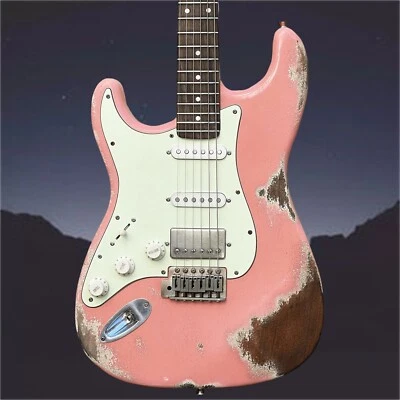 Arctic Pink ST Electric Guitar - Solid Body, Tremolo, Chrome Hardware 6 String - Image 1 of 4