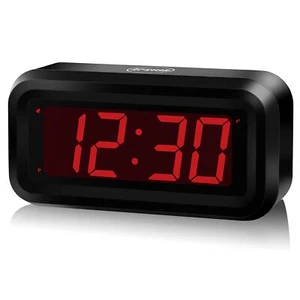 Alarm Clock LED Digital Clock Small Wall Clock Battery Operated Adjustable 3-... - Picture 1 of 9