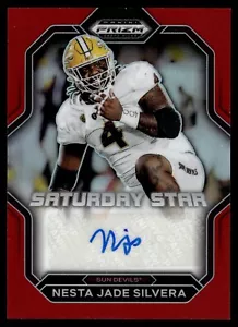 2023 NESTA JADE PLATEADA Prizm Draft rojo/199 automático asu/lv Raiders radiocontrol - Imagen 1 de 2