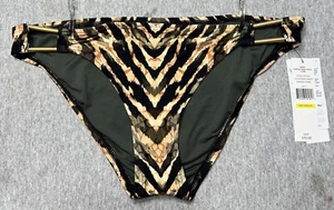 Carmen Marc Valvo Women's Swimsuit Size Medium Bikini Bottoms Metal Accents - Picture 1 of 8