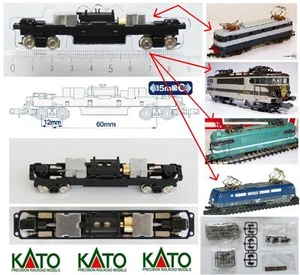 KATO CHASSIS-TELAIO 8 RUOTE MOTRICI mm.90 ADATTABILE a FS E444 SNCF.SCALA-N - Foto 1 di 4