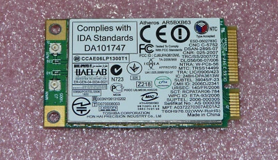 Atheros AR5BXB63 Netzwerkkarte - WLAN Mini PCI-E Card - 802.11b/g für Toshiba - Bild 1 von 2