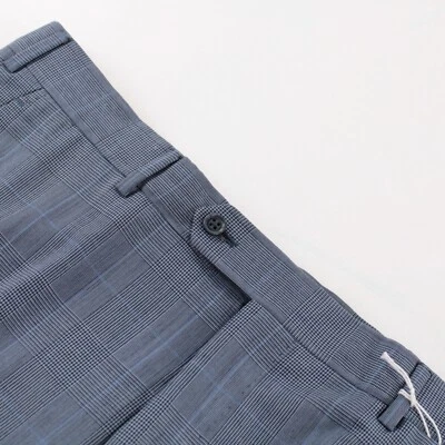 Belvest NWOT Dress Pants Size 52 36 US Blue Plaid 100% Wool - Image 1 of 4