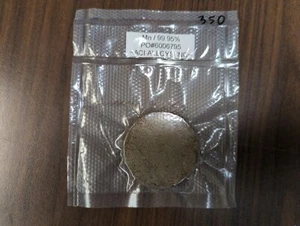 Manganeso, Mn 99,95% puro, 2" de diámetro x 0,25"" de espesor objetivo pulverizador - Imagen 1 de 2