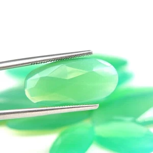 SHOLA Auténtico 20 X 9 mm 1 Pieza Verde Natural Chrysopras Aproximadamente 4 Ct de Brasil - Imagen 1 de 4