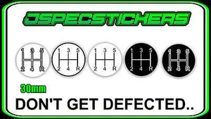 GEAR KNOB SHIFTER STICKER 5 SPEED MANUAL DEFECT H PATTERN DECAL BLACK JDM LOWLUX - Bild 1 von 1