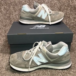 New Balance Men 574 Grey US Size 9.5 With Box Free shipping - Picture 1 of 17