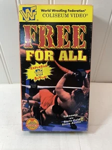 Free For All (VHS 1997) Coliseum Video Yokozuna Vs. Stone Cold Steve Austin RARE - Foto 1 di 8