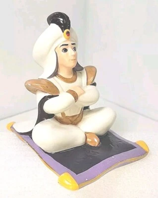 Vintage Disney  4.5"×3"×4.5" Aladin on Carpet Ceramic Figurine Made in Taiwan  - Image 1 of 4