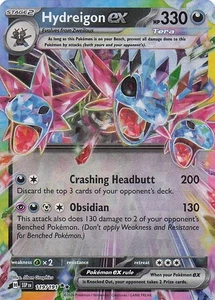 Hydreigon ex - Doble Raro Holo SV08: Surging Sparks 119/191 casi nuevo - Imagen 1 de 2