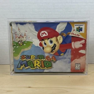 N64 Super Mario 64 Complete In Box, With Manual & Paperwork & Acrylic Case - Picture 1 of 8