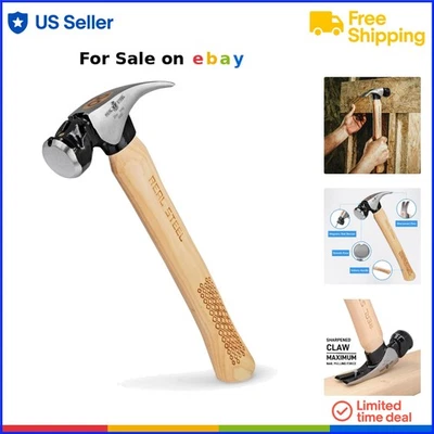 Martillo para enmarcar garra mango de nogal americano 20 OZ extractor de clavos magnético construcción Foto 1 de 4