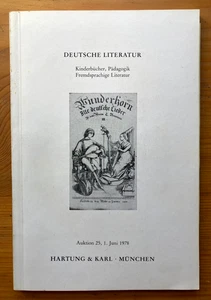 Hartung & Karl Katalog Auktion 25/ 1978: Literatur, KINDERBÜCHER, PÄDAGOGIK - Bild 1 von 5