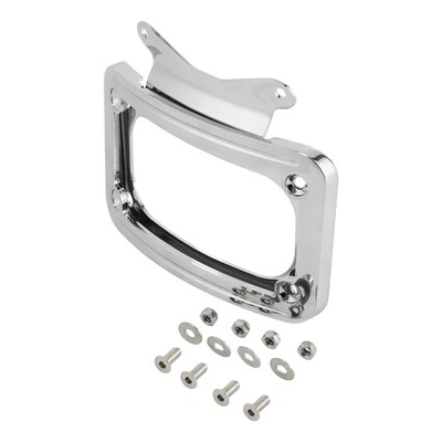 Marco curvo de montaje de matrícula con luz apto para Harley Street Glide 2010-2023 Foto 1 de 4