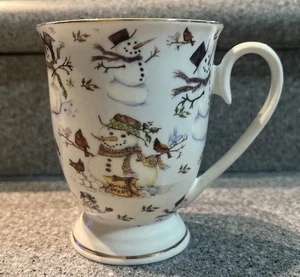 Grace Teaware Holiday Snowman Fine Porcelain Mug - Picture 1 of 4