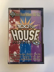 100% House Classics Volume 1, Double cassette tape compilation, Telstar 1995 - Picture 1 of 4