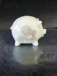Salvadanaio Piccolo Momenti Preziosi Enesco Giappone 1985 Motivo Bimbo e Orsacchiotto - Foto 1 di 15