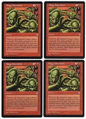Mogg Infestation x4 4x 1998 Stronghold PLAYSET Red Rare Sorcery MTG NM AZ1 - Image 1 of 2