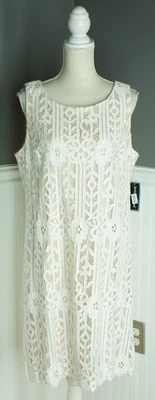 Nuevo con etiquetas Vestido Vaina Jessica Howard Talla 16 Missy Floral Marfil Encaje Forro Beige Nuevo Foto 1 de 4