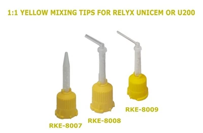 REDLAND Dental Yellow Short Mixing Tips for RelyX cement 1:1 50/pk 3M Type