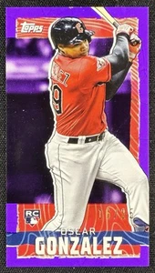 2023 Topps Rip Oscar Gonzalez Viola Esclusivo Mini Rookie /25 #MRIP-OG - Foto 1 di 2