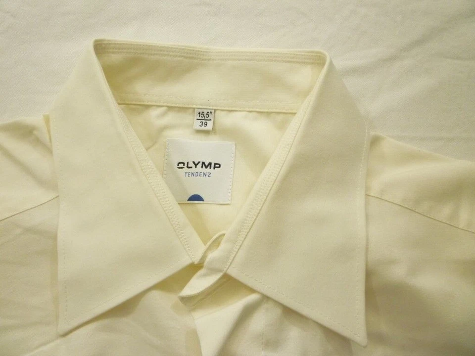 Camicia Olymp Tendenz Con Polsini Combinati 39 Vaniglia Uni Come Nuova #E8005 - Immagine 1 di 1