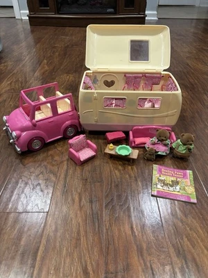 Calico Critters Lil Woodzeez  Happy Camper Playset w/ Car-Accessories & Figures - Image 1 of 4