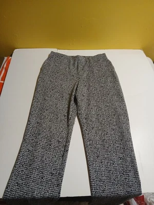 Tahari Negro Blanco Geométrico Pull On Elástico Casual Pantalón Mediano Mujer Nuevo Con Etiquetas Foto 1 de 4