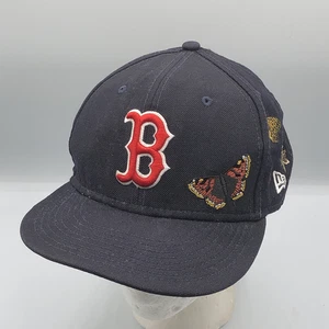 Gorra New Era FIELTRO Boston Red Sox ajustada mariposa jardín lana azul marino 7 5/8 - Imagen 1 de 14