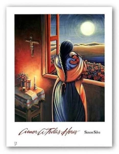 ART PRINT Amor A Todas Horas by Simon Silva Image Size 25 1/4 x 21 1/4 - Picture 1 of 1
