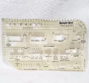 REGLA GUÍA DE HERRAMIENTAS DE ARQUITECTO DE DIBUJO DE INGENIERÍA DE INGENIERÍA REMINGTON RAND #30-5921 - Imagen 1 de 19