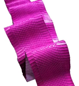 Patent Neon Snake Skin Snakeskin Leather Elaphe Hide - Picture 1 of 19
