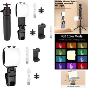 Photo portable selfie RVB lumière LED extérieur téléphone portable clip tige d'extension pièces - Photo 1 sur 30
