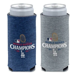Los Angels Dodgers 2024 World Series Champions 12oz Koozie Can Cooler Slim - Picture 1 of 1