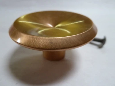 1 Nuevo de Lote Antiguo Mediados de Siglo 2" Cobre Cepillado Cajón Perilla Gabinete Puerta Tirador  Foto 1 de 3