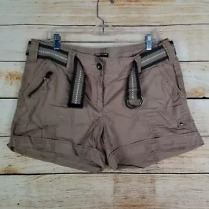 Dalia Collection Damenshorts Größe 12 hellbraun moderne Passform Gürtel Taschen Wandern - Bild 1 von 4