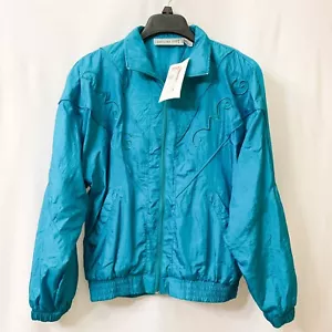 Giacca Santolina Sport PICCOLA blu nylon full zip ricamo retrò leggera - Foto 1 di 12