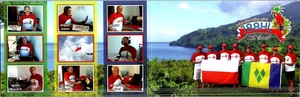 HAM RADIO CQ QSL QSO POSTCARD J88HL POLISH 2013 DX-PEDITION ST. VINCENT BI-FOLD - Picture 1 of 5