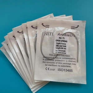 10 paquetes de muelles helicoidales abiertos para ortodoncia dental aleación NiTi 0,010*180 mm fuerza ligera - Imagen 1 de 7