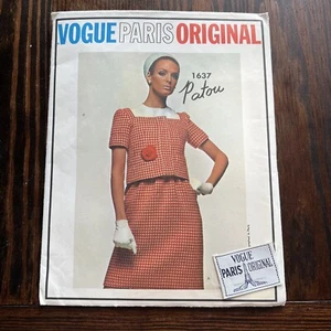 Vogue Paris Original 60’s Sewing Pattern Patou 1637 Suit And Blouse UC Sz 14/34B - Picture 1 of 7