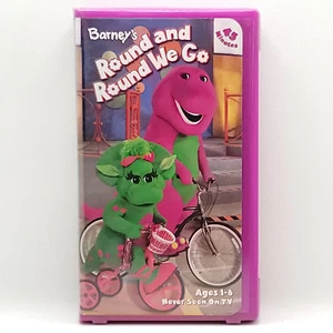 Barney Round And Round We Go VHS Sing Along Songs Classic Children Cartoon 2002 - Picture 1 of 4