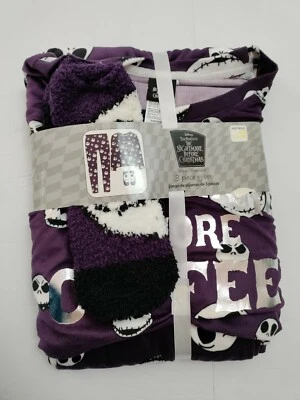 PESADILLA ANTES DE NAVIDAD Conjunto de pijama para mujer talla L conjunto de 3 piezas nuevo con etiquetas Foto 1 de 4