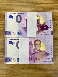 Euro Souvenir Banknote Morroco MAAB MACC Lot of 2 Bundles x100 - Picture 1 of 2