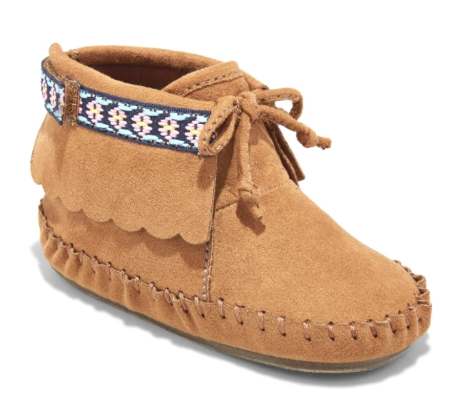Toddler Girls' Genuine Kids by Oshkosh Tricia Brown Faux Suede Moccasins 4 5  - Image 1 of 1