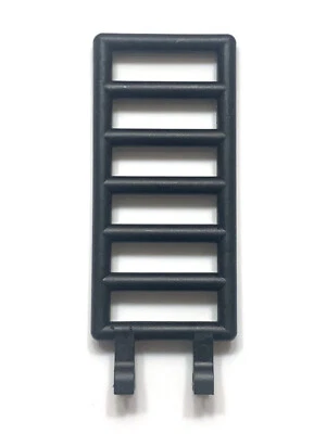 Lego Part 6020 Black Bar 7 x 3 with 2 U Clips (Ladder) 1 piece - Image 1 of 4