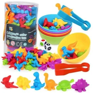 Counting Color Sorting Toys for Toddlers 1-3,Montessori Sensory Dinosaur - Picture 1 of 8