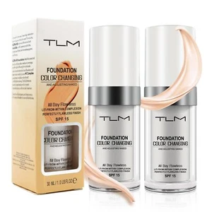 Color Changing Foundation Liquid Base 2 PACK Flawless Colour Changing Warm Sk... - Picture 1 of 5