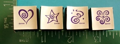 Estampillas de goma montadas en espuma HEART STAR CONFETTI FLOWER para toda la noche Foto 1 de 2